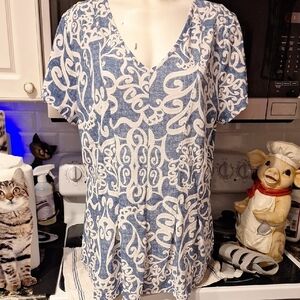 a Womens Sami & Jo Stretch Short Sleeve Plus Size Top 2X